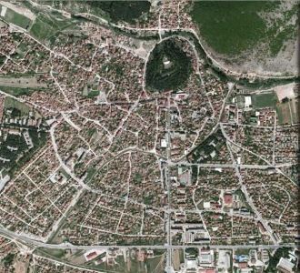 Кичево, фото сделано со спутника.