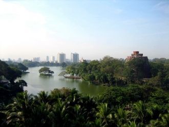 Вид на Янгон.