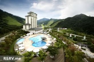 Город Чхунчхон с высоты.