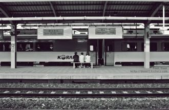 Старое фото железнодорожной станции Чхон