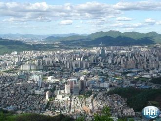 Город Анян с высоты.