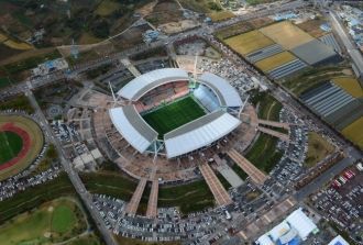 Стадион Чонджу с высоты.