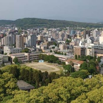 Кумамото - вид на город.