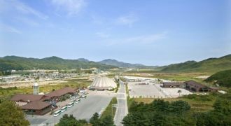 Город Асан с высоты птичьего полета.