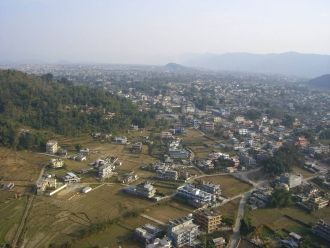 Покхара с высоты птичьего полета.