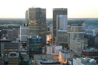 Фото Виннипега с высоты.