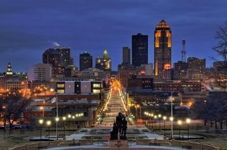 Ночной Виннипег.