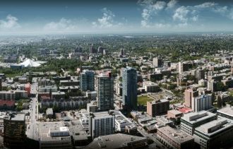 Калгари с высоты.