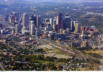 Калгари с высоты.