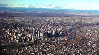 Калгари с высоты.