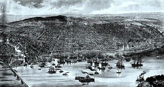 Монреальская гавань в 1889 году.