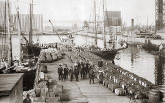 Порт Квебека в начале 20 века.
