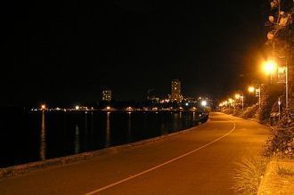 Вид ночного города. Нанаймо.