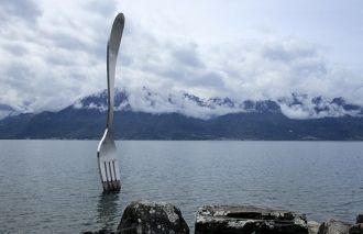 Массивная восьмиметровая вилка из нержав