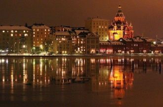 Ночной Хельсинки.