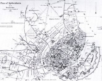 План города Копенгаген 1868.