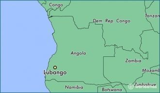 Лубанго на карте Анголы.