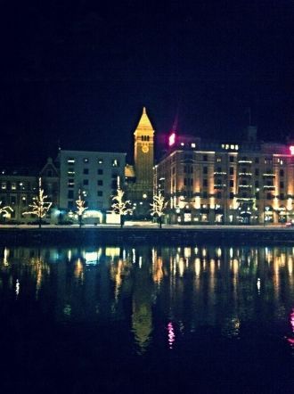 Берега ночного города.