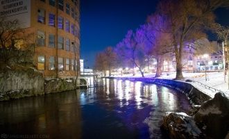 Каналы Норрчёпинга, ночь.