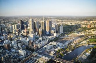 Вид сверху на Мельбурн со смотровой площ