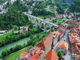 Вид на Фрибур с высоты.