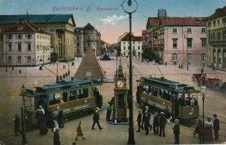 Карлсруэ на старой открытке.