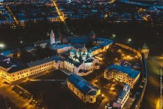 Ночной город Великий Новгород