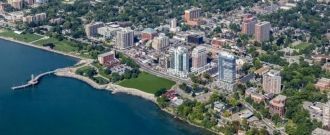 Город Берлингтон с высоты птичьего полет