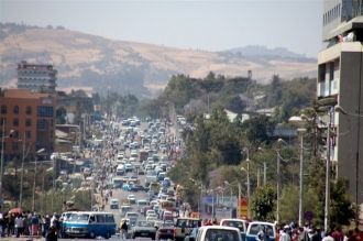 Эфиопия.  Аддис-Абеба. Пробки.