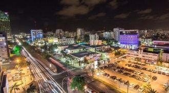 Фотография ночного города Доминиканская 