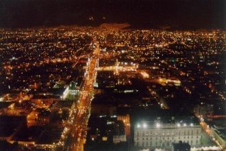 Вид на ночной Мехико.