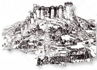 Крепость Гори 1642, изображенная итальян