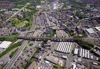 Стокпорт - вид с высоты.