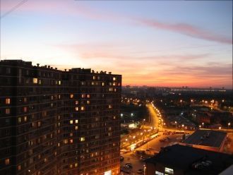 Ночной вид города Видное
