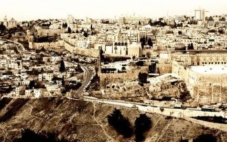 Старинное изображение Иерусалима.