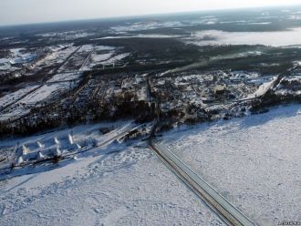 Лесосибирск с высоты птичьего полета.