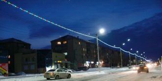 Южноуральск ночью.