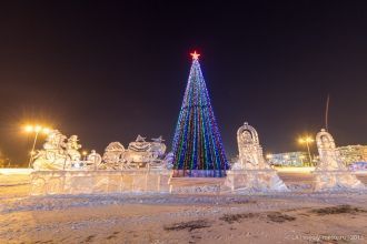 Ночной Ленинск-Кузнецкий