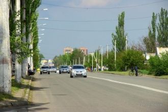 На улице города Константиновка.