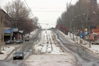 На улице города Константиновка.