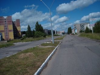 На улице города Удомля.