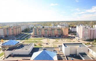 Город Удомля с высоты птичьего