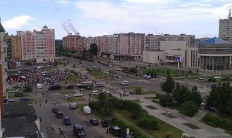 Город Удомля с высоты птичьего полета.