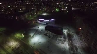 Ночная жизнь в городе Краснокаменск.