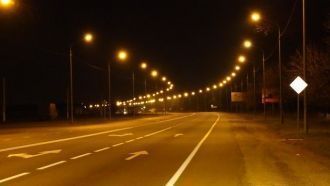 Курганинск ночью.