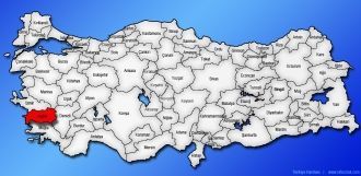 Айдын на карте Турции.