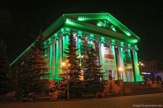 Ночной Прокопьевск.