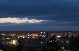 Ночной Прокопьевск.