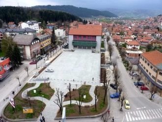 Город Плевля. Фото сверху.