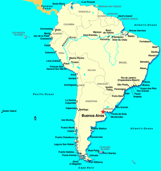 Буэнос-Айрес на карте Аргентины.